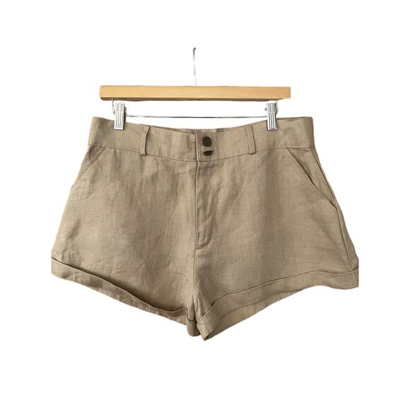 NWT Acacia Women’s Size XL Tan Tea Jude Linen Shorts - Picture 14 of 14